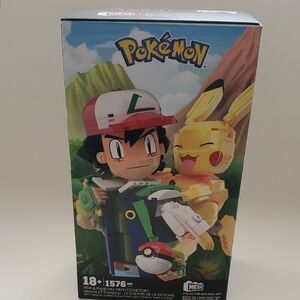 Mattel Pokémon Ash & Pikachu Building Set - Red, Yellow, Green